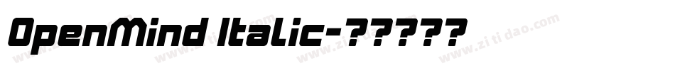 OpenMind Italic字体转换